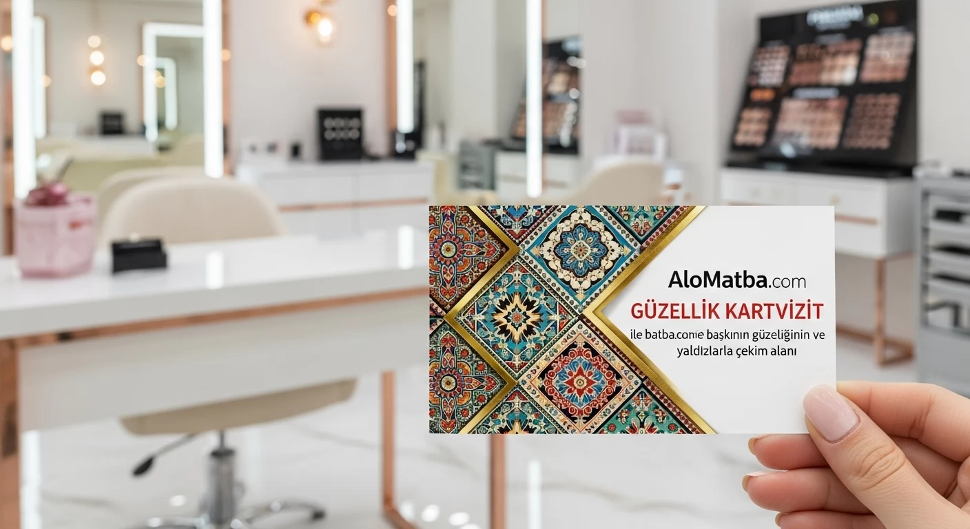 Güzellik Salonu Yaldız Kartvizit Baskı