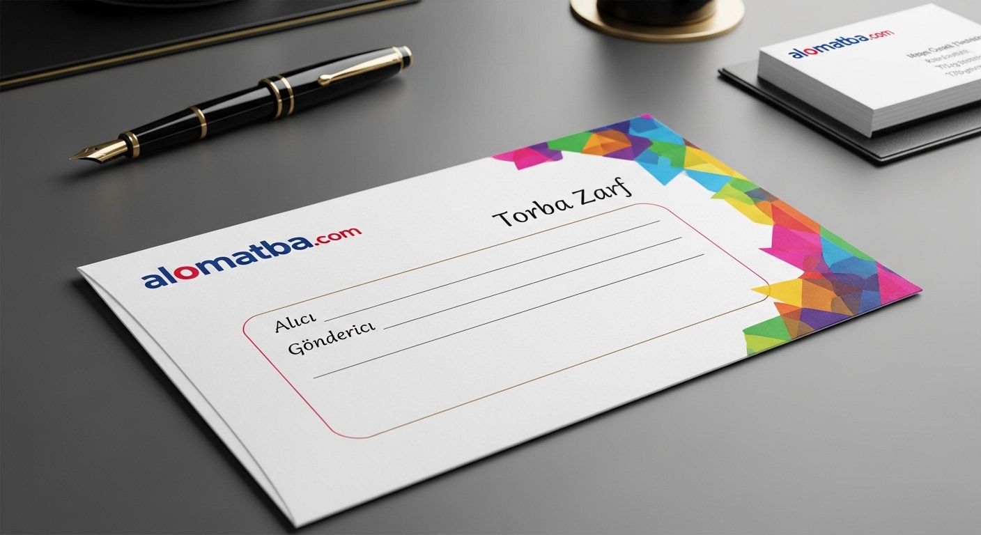 📩 Renkli Torba Zarf Baskı