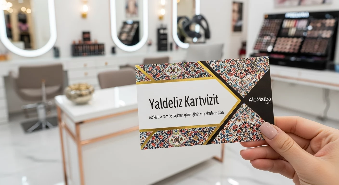 Güzellik Salonu Yaldız Kartvizit Baskı