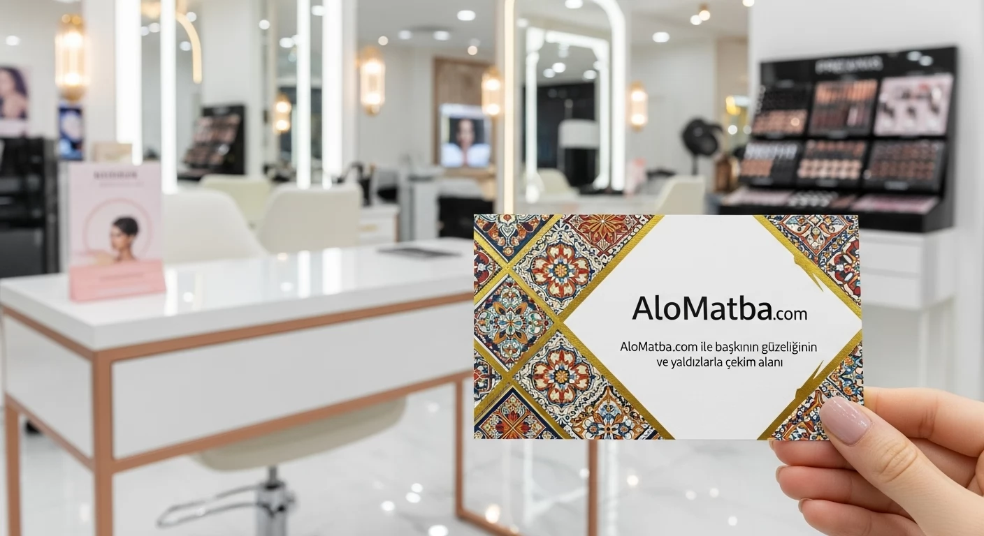 Güzellik Salonu Yaldız Kartvizit Baskı