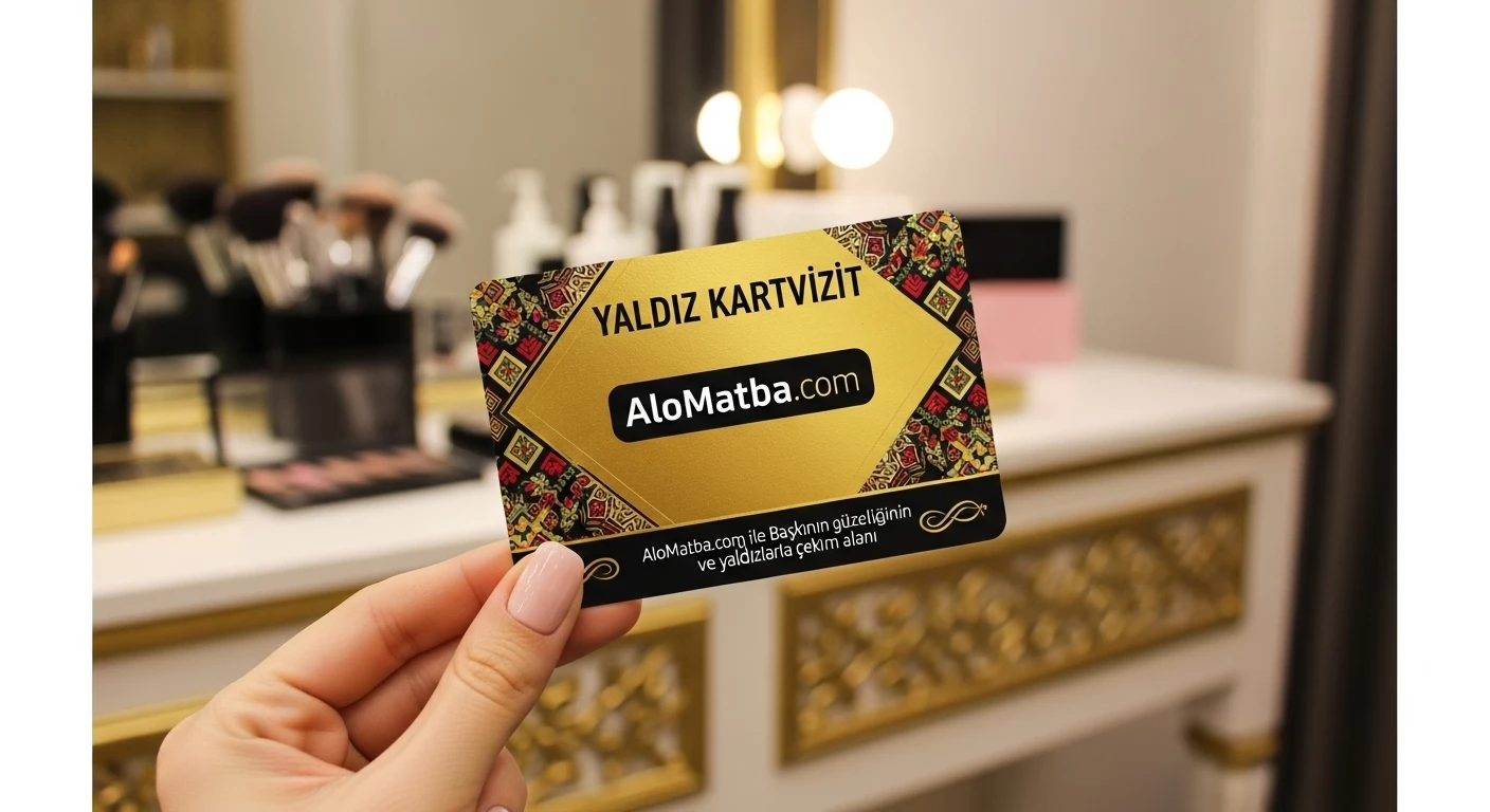 Güzellik Salonu Yaldız Kartvizit Baskı